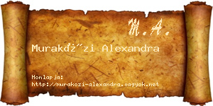 Muraközi Alexandra névjegykártya