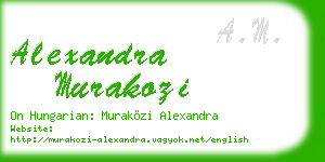 alexandra murakozi business card